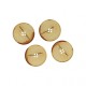 Bouton transparent corne  Marron antilope - 