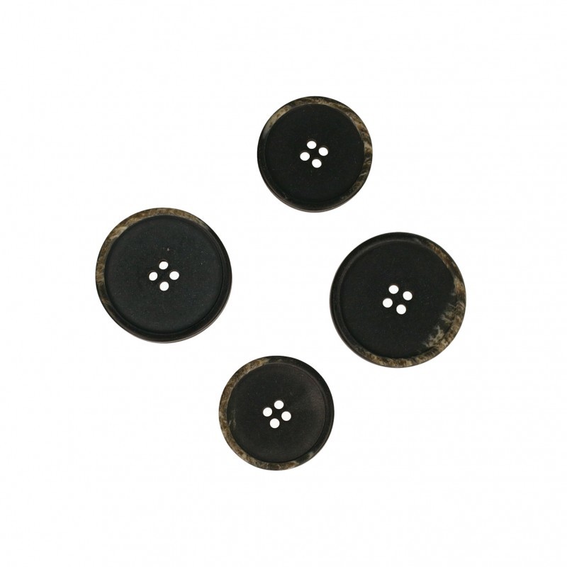 Bouton 4 trous marbré côté