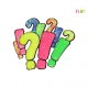 Motif ponctuation fluo 15x21cm  Fluo - 