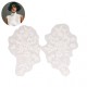 Motif perles fleur *2  Blanc