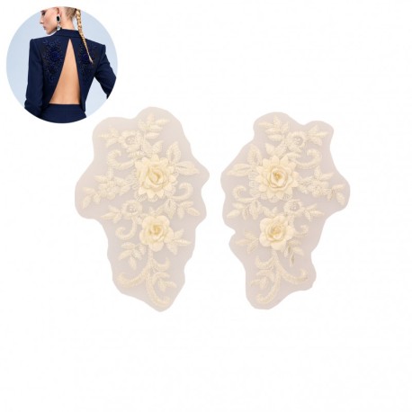 Motif perles fleur *2
