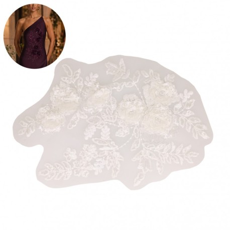 Motif perles fleur