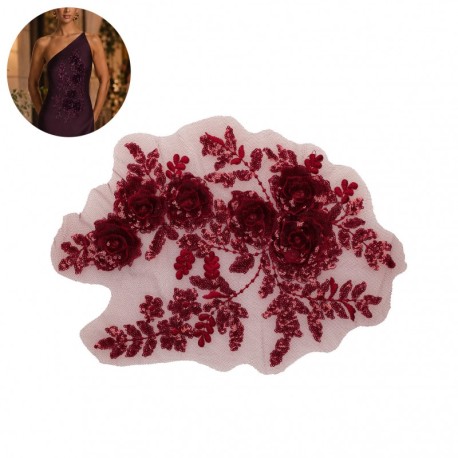 Motif perles fleur