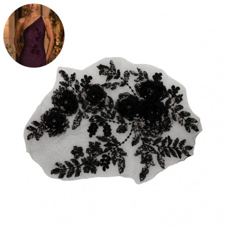 Motif perles fleur