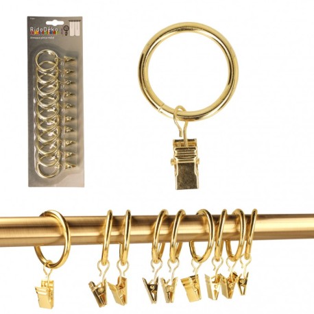 10 anneaux pinces metal