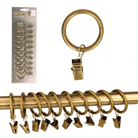 10 anneaux pinces metal