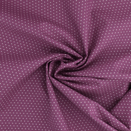 Tissu Coton Imprimé Pois Violet
