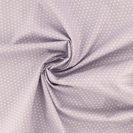 Tissu Coton Imprimé Pois Mauve