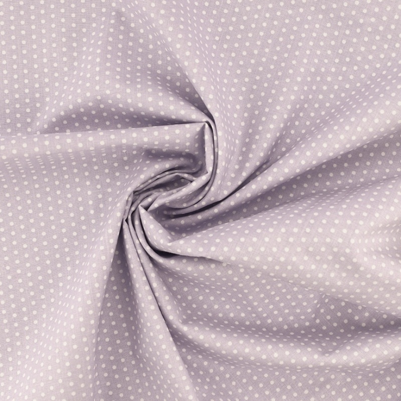 Tissu Coton Imprimé Pois Mauve