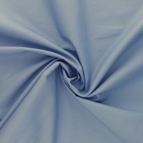 Tissu Coton Uni Bleu Moyen 