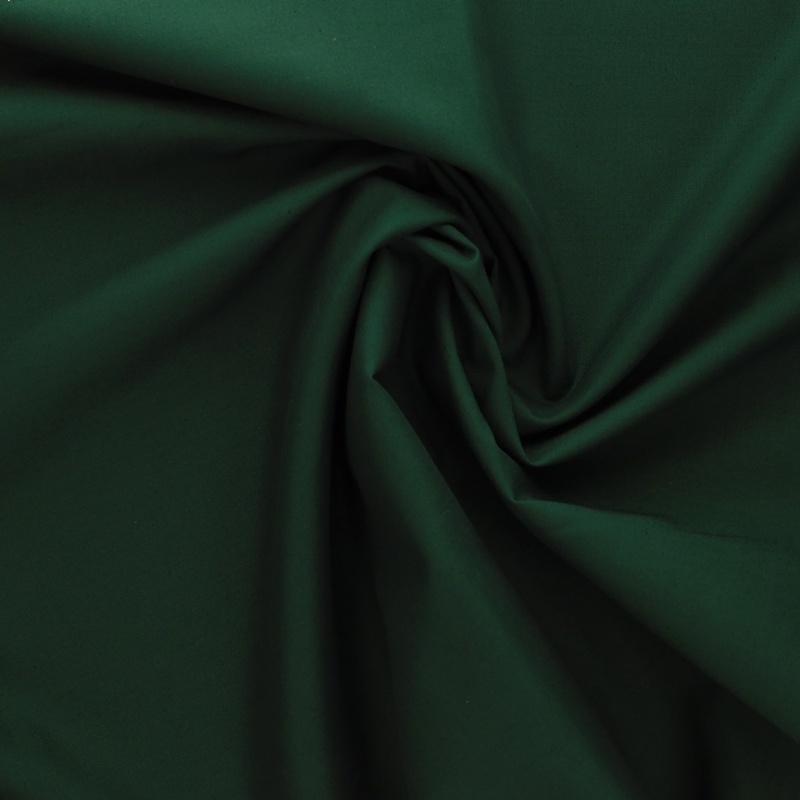 Tissu Coton Uni Vert Forêt 