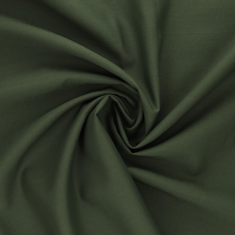 Tissu Coton Uni Vert Canard 