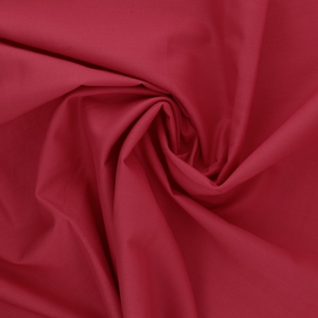 Tissu Coton Uni Framboise