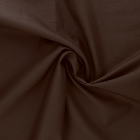 Tissu Coton Uni Marron Foncé