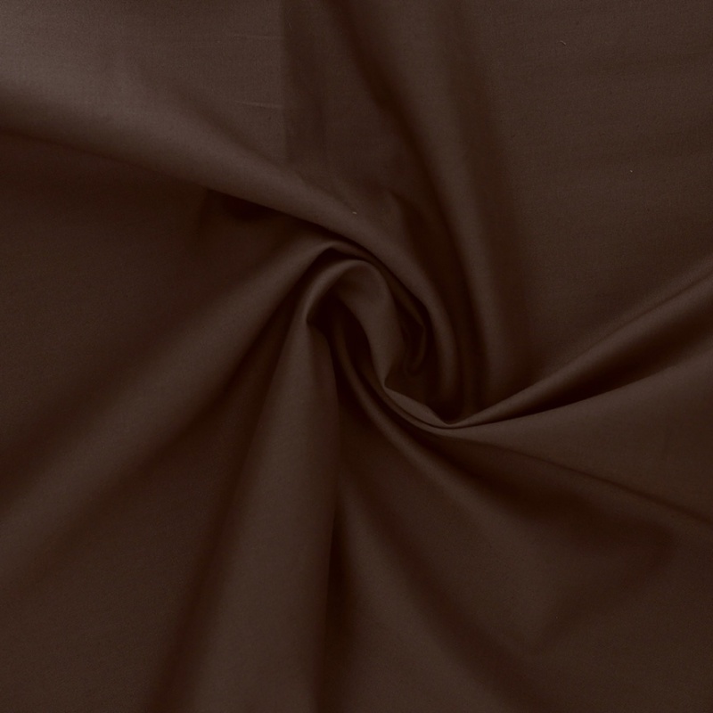Tissu Coton Uni Marron Foncé