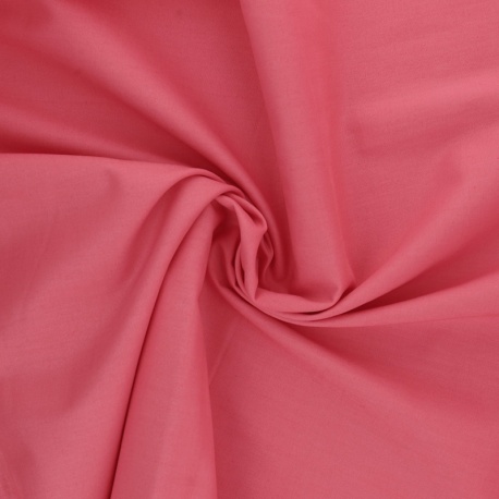Tissu Coton Uni Rose Fluo 