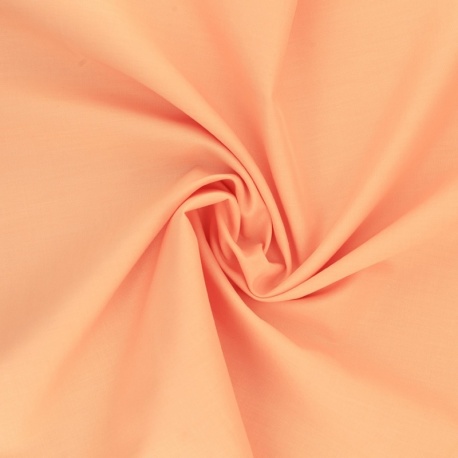 Tissu Coton Uni Pêche 