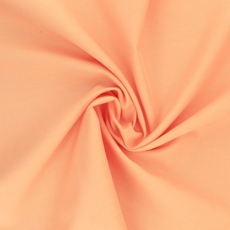Tissu Coton Uni Pêche 