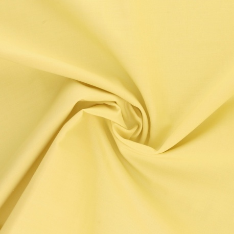 Tissu Coton Uni Jaune Tendre