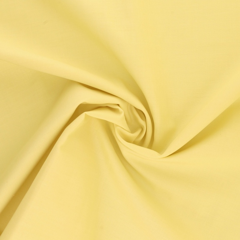 Tissu Coton Uni Jaune Tendre