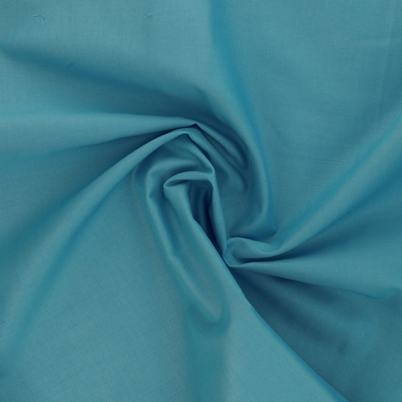 Tissu Coton Uni Bleu Mer