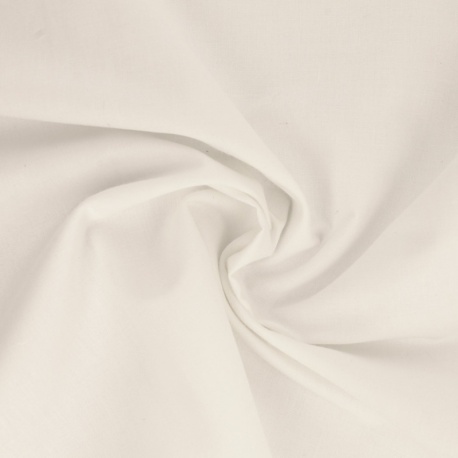 Tissu Coton Uni Blanc 