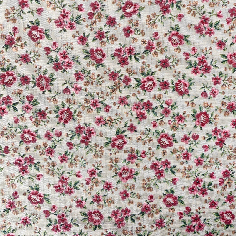 Tissu Jacquard Mirela Rouge 