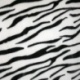 Tissu Fausse Fourrure Zebra Ras Noir