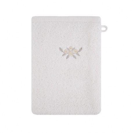 Linge de Toilette Brodé Joy Lettre Blanc