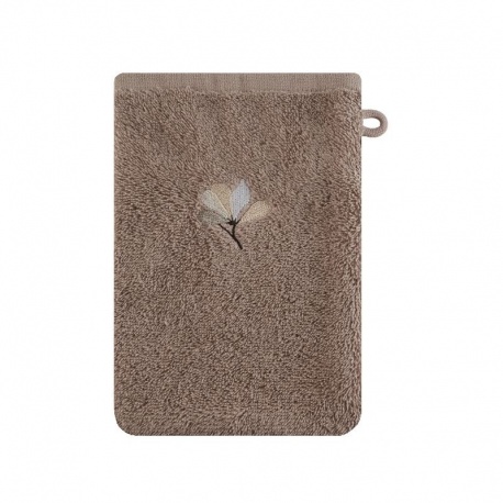 Linge de Toilette Lili Brodé Fleur Beige
