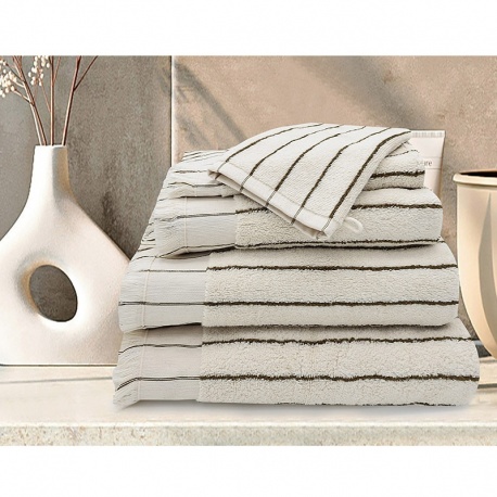 Linge de Toilette Sandro Jacquard Rayé Lin 