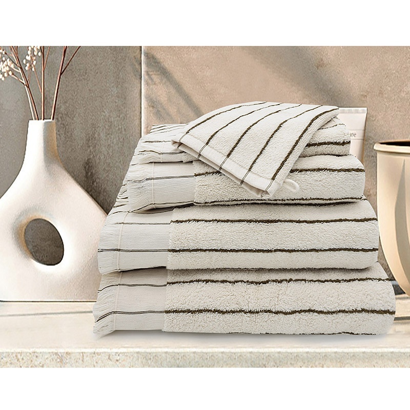 Linge de Toilette Sandro Jacquard Rayé Lin 