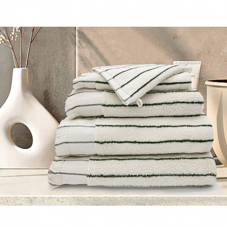 Linge de Toilette Sandro Jacquard Rayé Olive