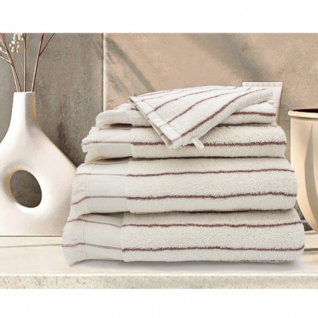Linge de Toilette Sandro Jacquard Rayé Terracotta