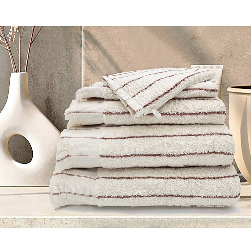 Linge de Toilette Sandro Jacquard Rayé Terracotta