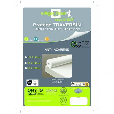 Housse Traversin Epicea Anti-acariens Molleton 