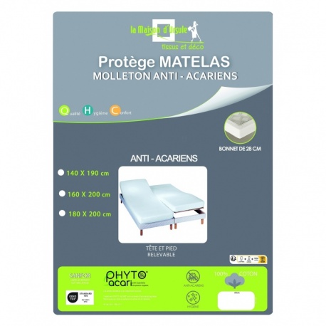 Drap Housse Epicea Anti-acariens Molleton