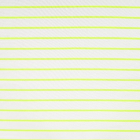 Tissu French Terry Neon Rayure Jaune