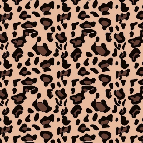 Tissu Polaire Imprimé Leopard Saumon 
