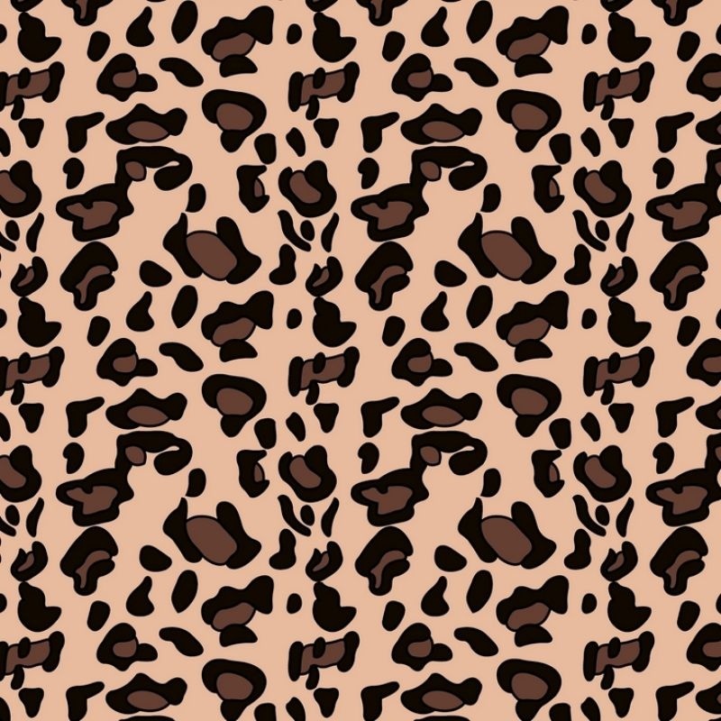 Tissu Polaire Imprimé Leopard Saumon 