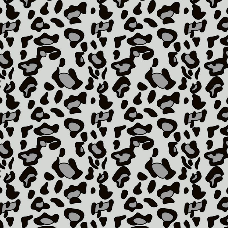 Tissu Polaire Imprimé Leopard Gris 