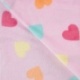 Tissu Polaire Imprimé Coeur Rose