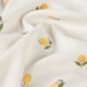 Tissu Jersey de Coton Côtelé Ecru Citron 