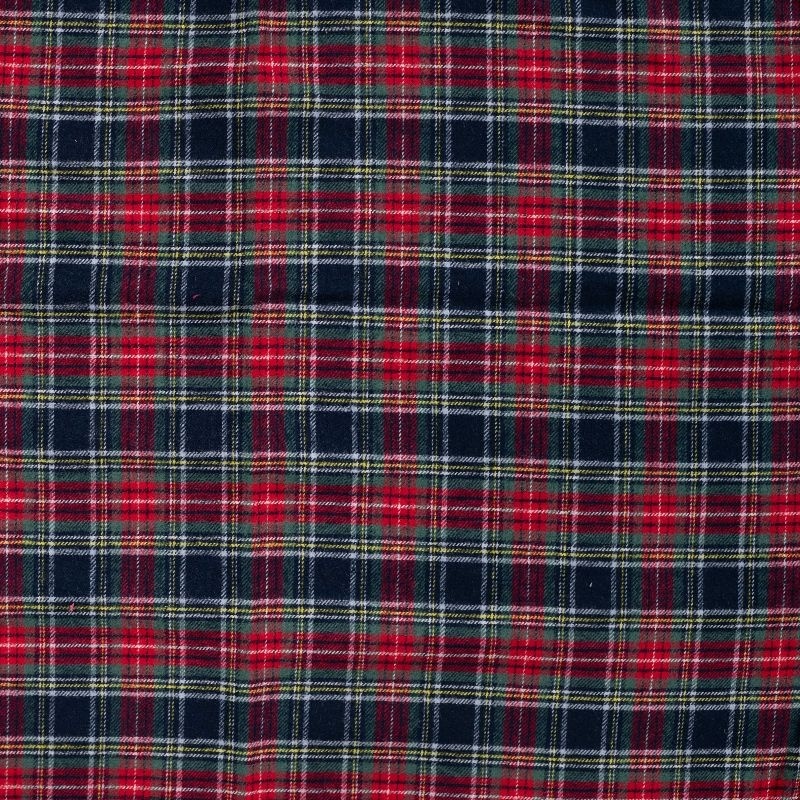 Tissu Flanelle Imprimé Carreaux Rouge et Vert