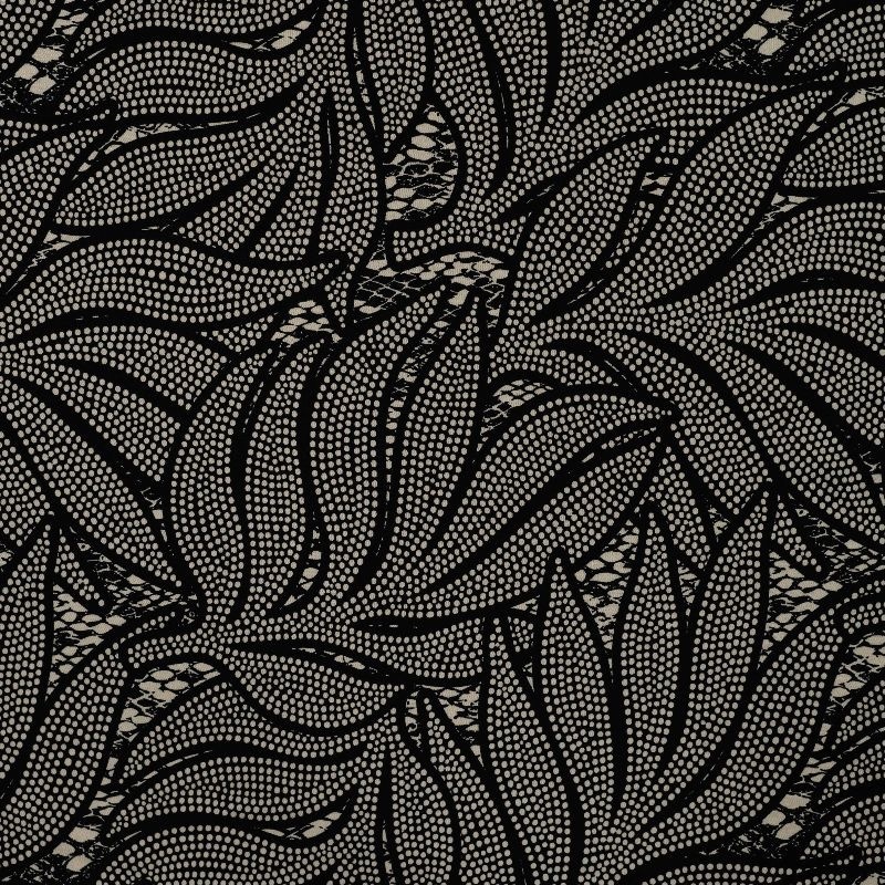 Tissu Serge de Viscose Imprimé Noir 