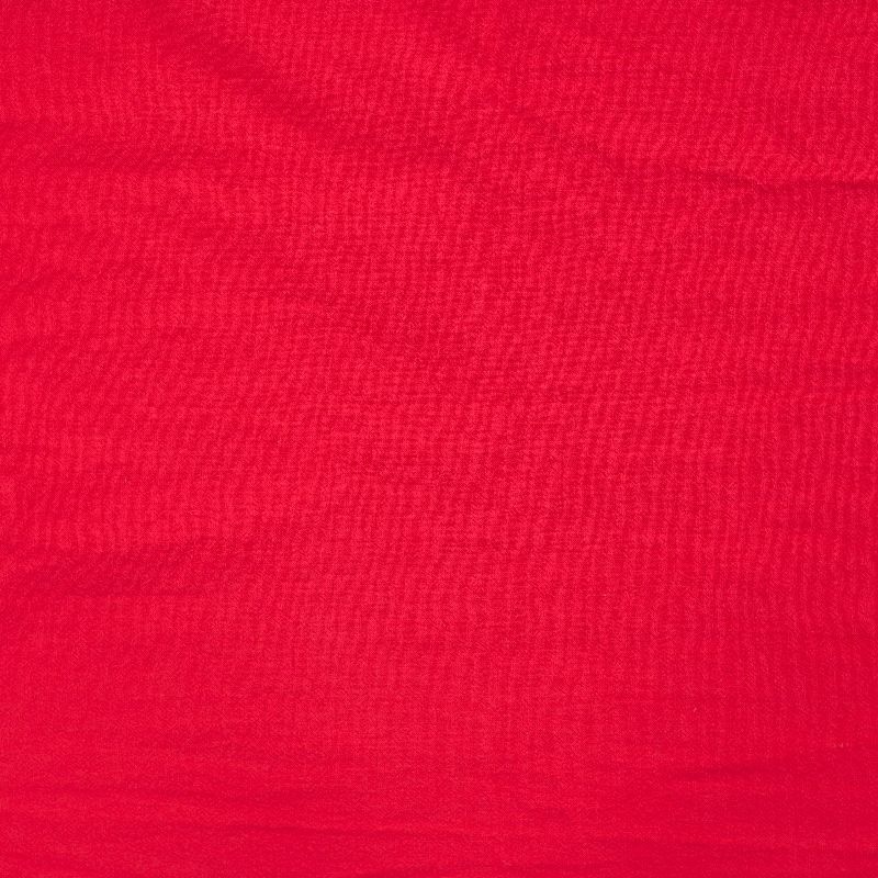 Tissu Coton Lavé Uni Rouge 