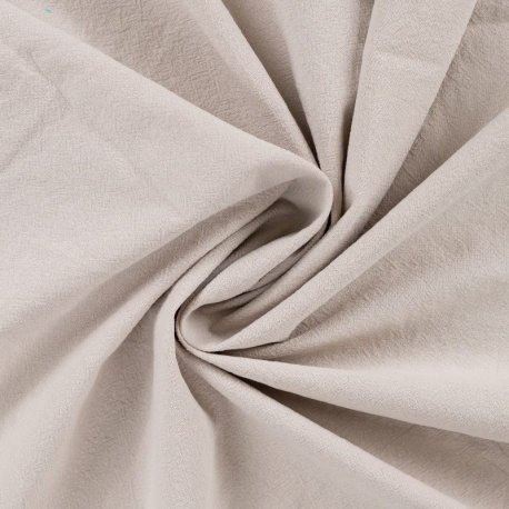 Tissu Coton Lavé Uni Sable 