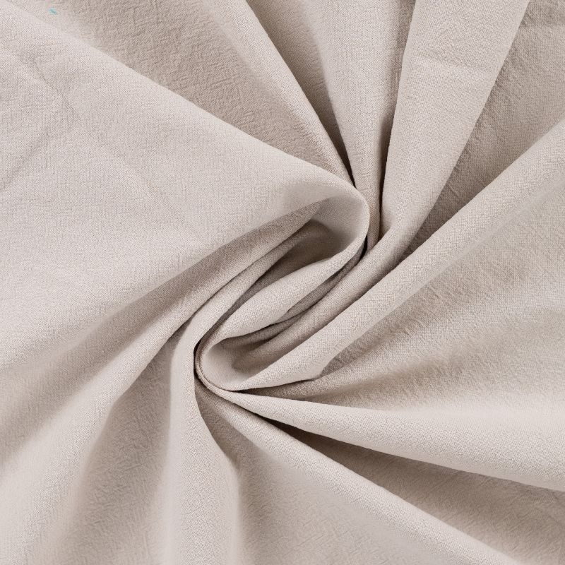 Tissu Coton Lavé Uni Sable 