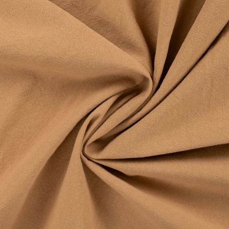 Tissu Coton Lavé Uni Taupe