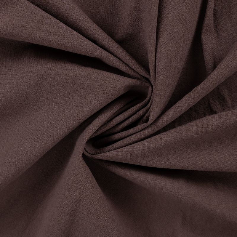 Tissu Coton Lavé Uni Marron